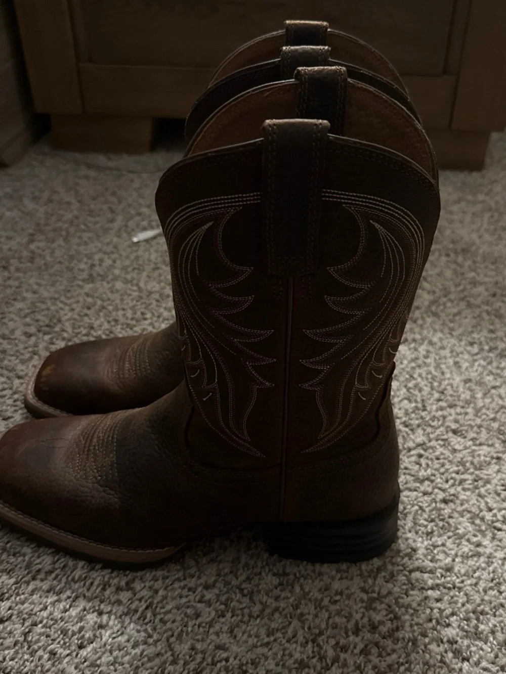 Ariat Tan Leather Shoe Interior with Branded Stamp